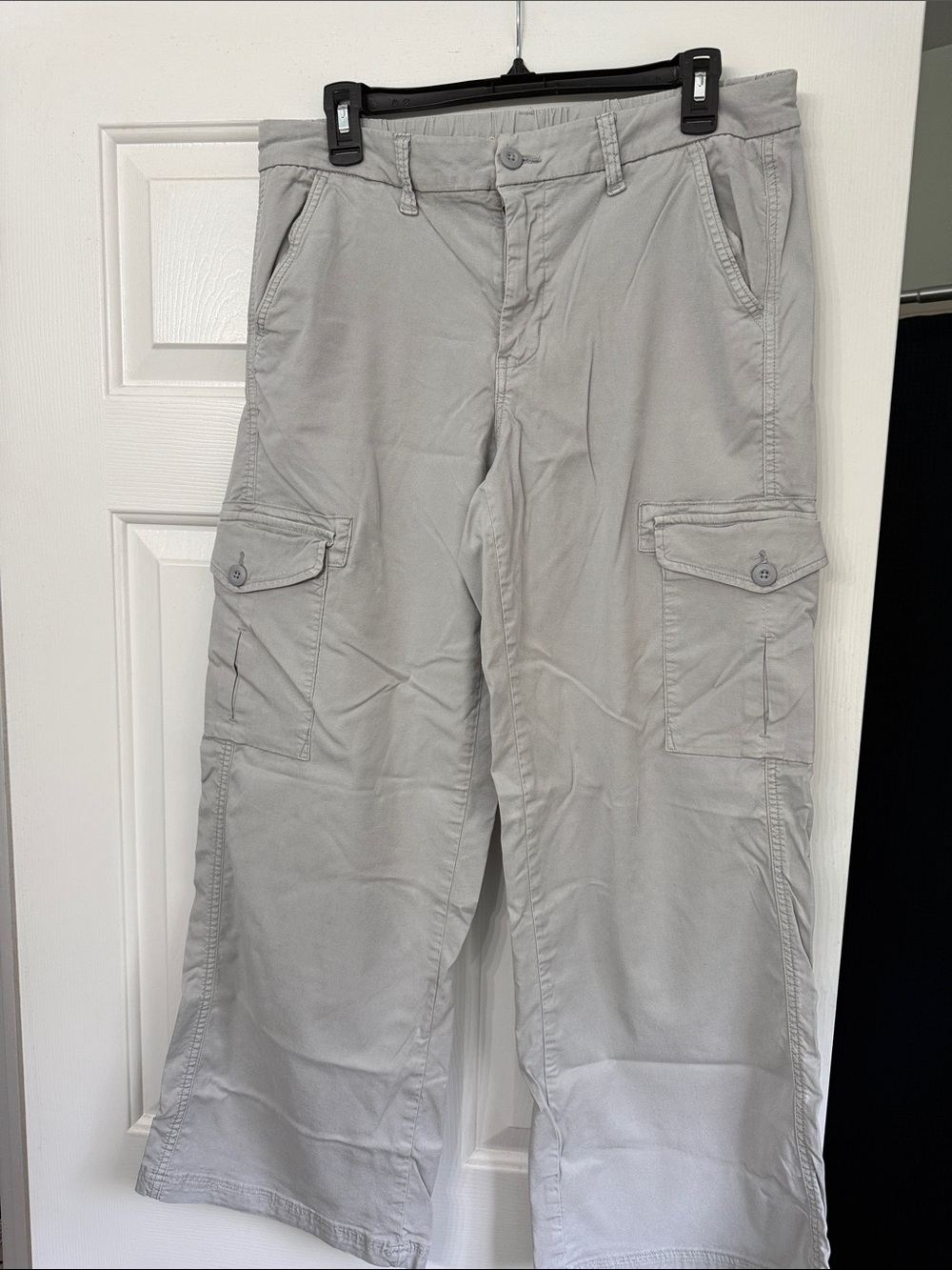 American Eagle Outfitters Light Gray Cargo Pants - Casual Utility